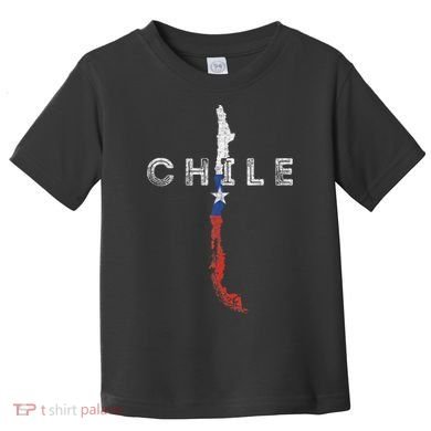 Chilean Map And Flag Distressed Chile Souvenir Toddler T-Shirt