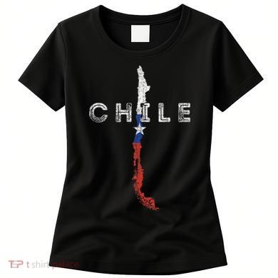 Chilean Map And Flag Distressed Chile Souvenir Women's T-Shirt