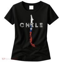 Chilean Map And Flag Distressed Chile Souvenir Women's T-Shirt thumb 0