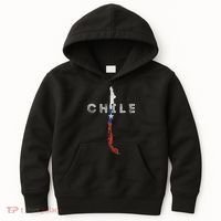 Chilean Map And Flag Distressed Chile Souvenir Kids Hoodie thumb 0