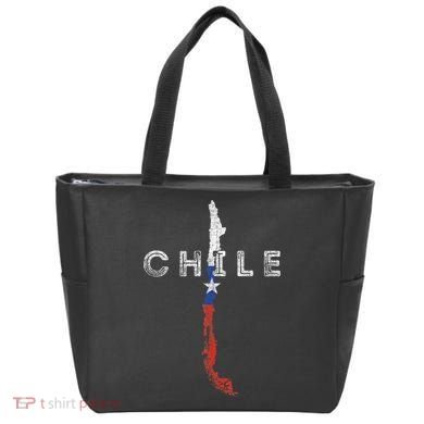 Chilean Map And Flag Distressed Chile Souvenir Tote Bag