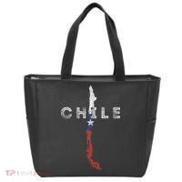 Chilean Map And Flag Distressed Chile Souvenir Tote Bag thumb 0