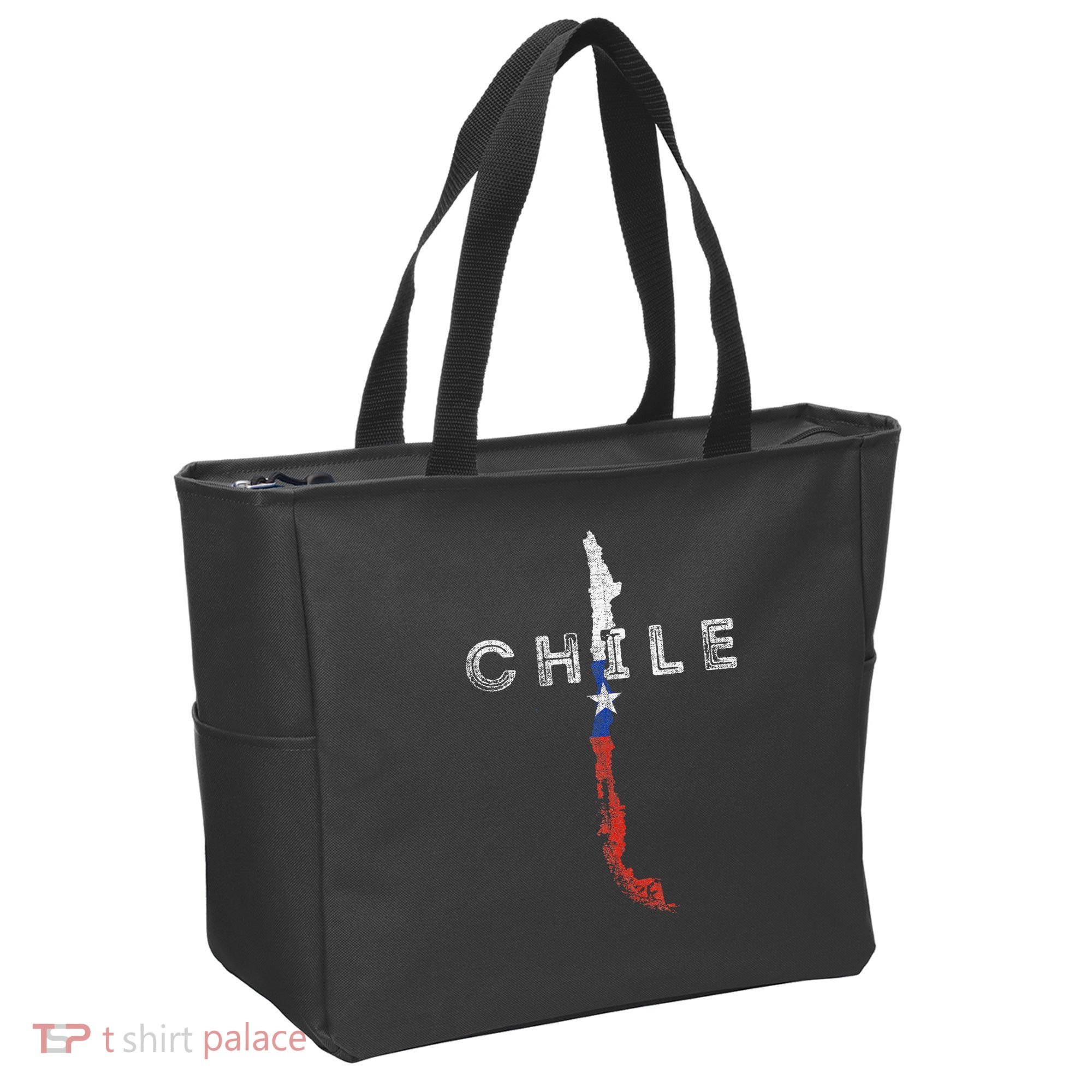 Chilean Map And Flag Distressed Chile Souvenir Tote Bag
