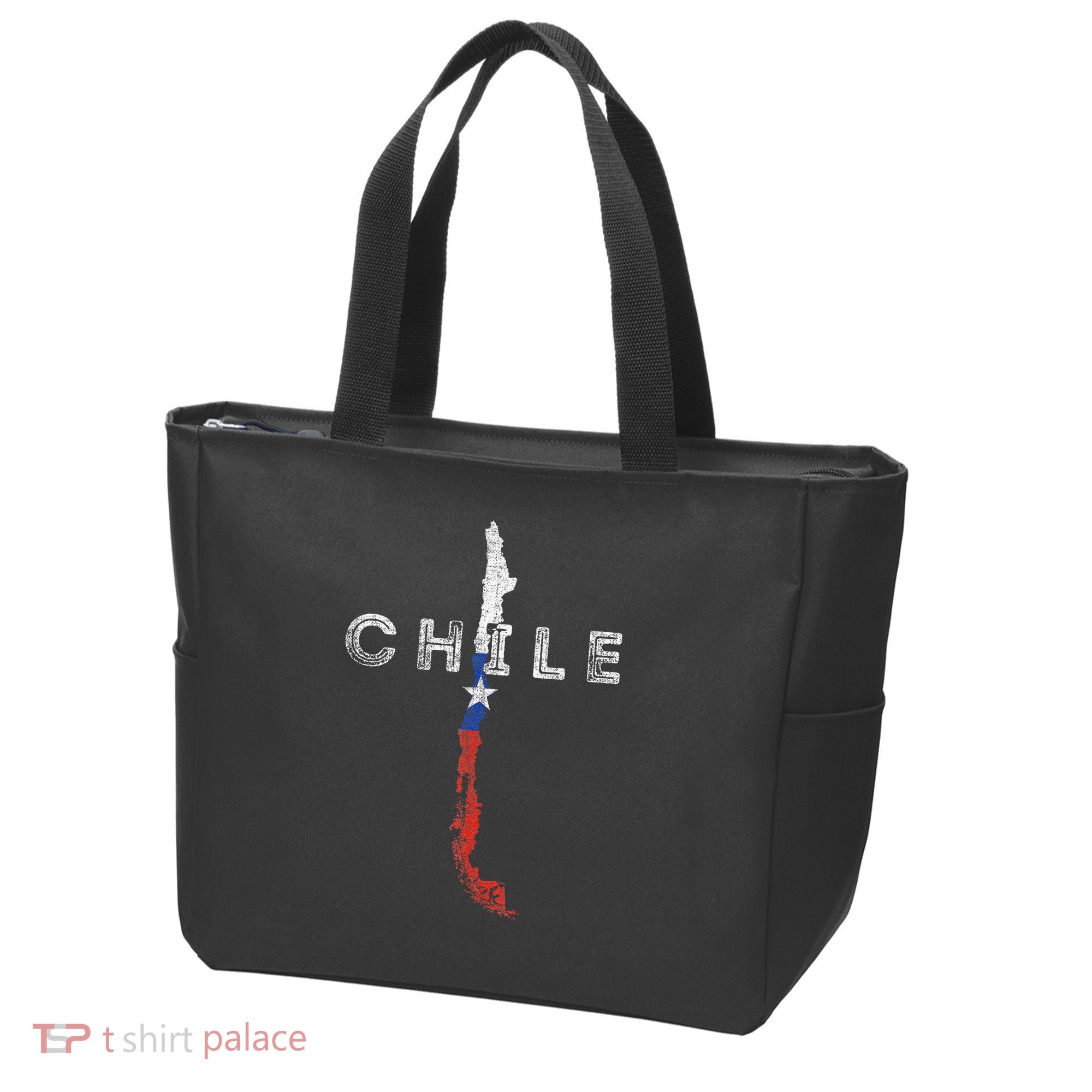 Chilean Map And Flag Distressed Chile Souvenir Tote Bag