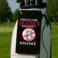 Christian Moms Against Anime Golf Towel thumb 2