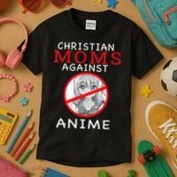 Christian Moms Against Anime Kids T-Shirt thumb 3