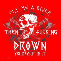 Cry Me A River Then Fucking Drown Yourself In It (On Back) Santa Hat thumb 1