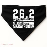 Cool Marathon Art Marathoner Running 26 2 Finisher Meaningful Gift USA-Made Doggie Bandana thumb 0