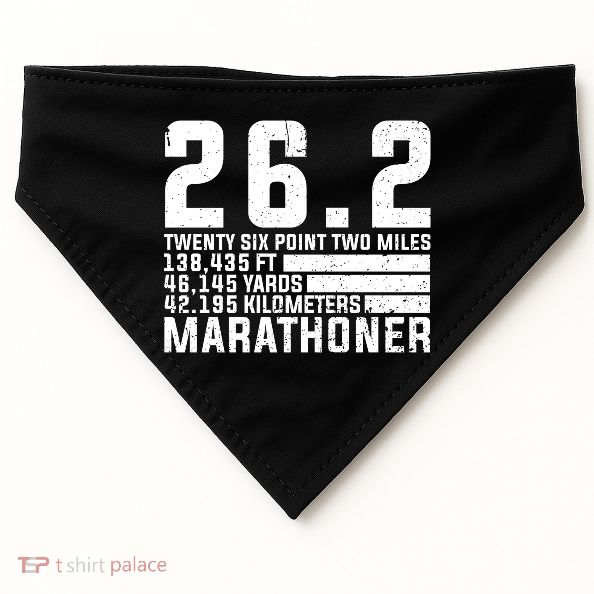Cool Marathon Art Marathoner Running 26 2 Finisher Meaningful Gift USA-Made Doggie Bandana