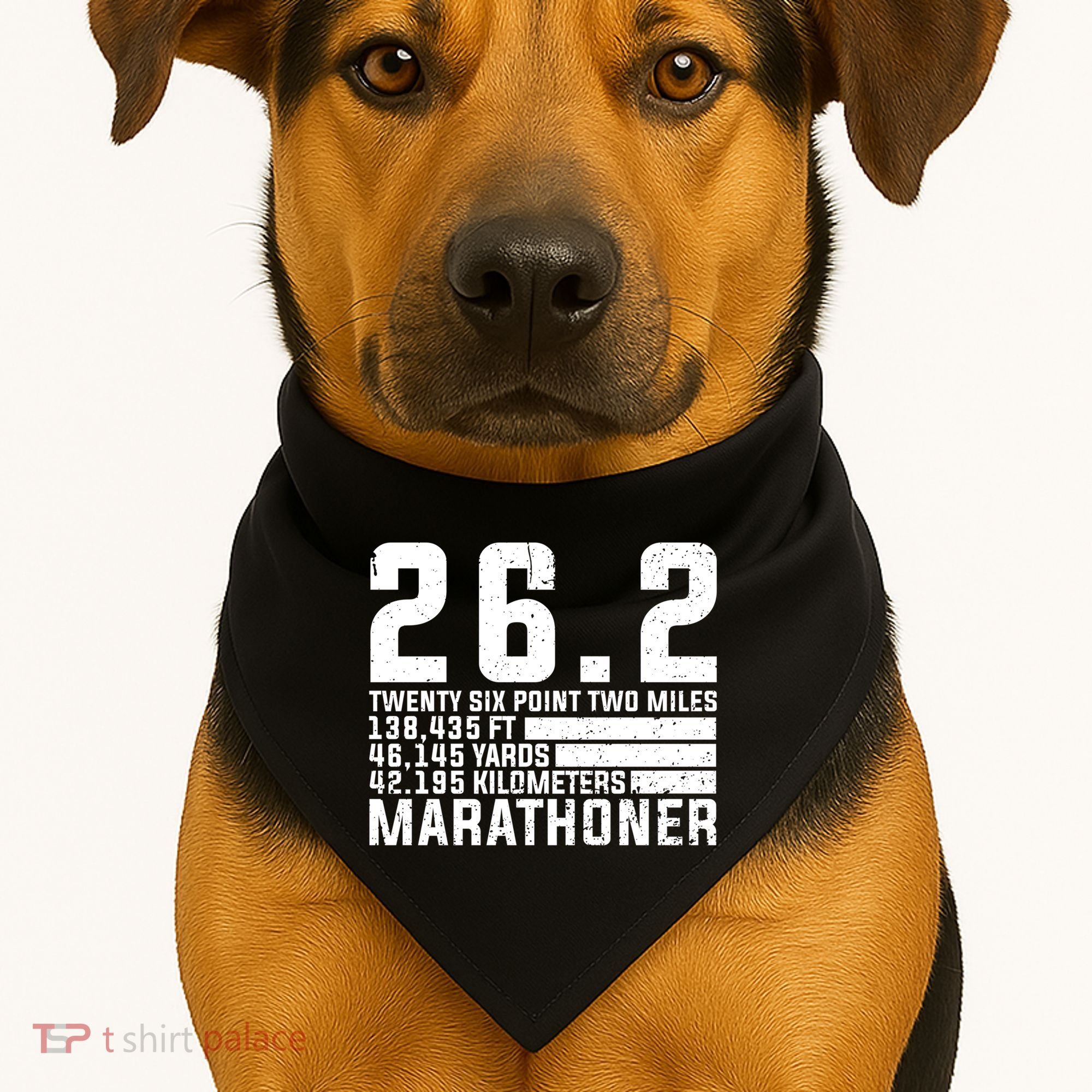 Cool Marathon Art Marathoner Running 26 2 Finisher Meaningful Gift USA-Made Doggie Bandana
