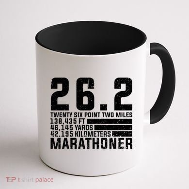 Cool Marathon Art Marathoner Running 26 2 Finisher Meaningful Gift Coffee Mug back