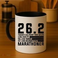 Cool Marathon Art Marathoner Running 26 2 Finisher Meaningful Gift Coffee Mug thumb 4
