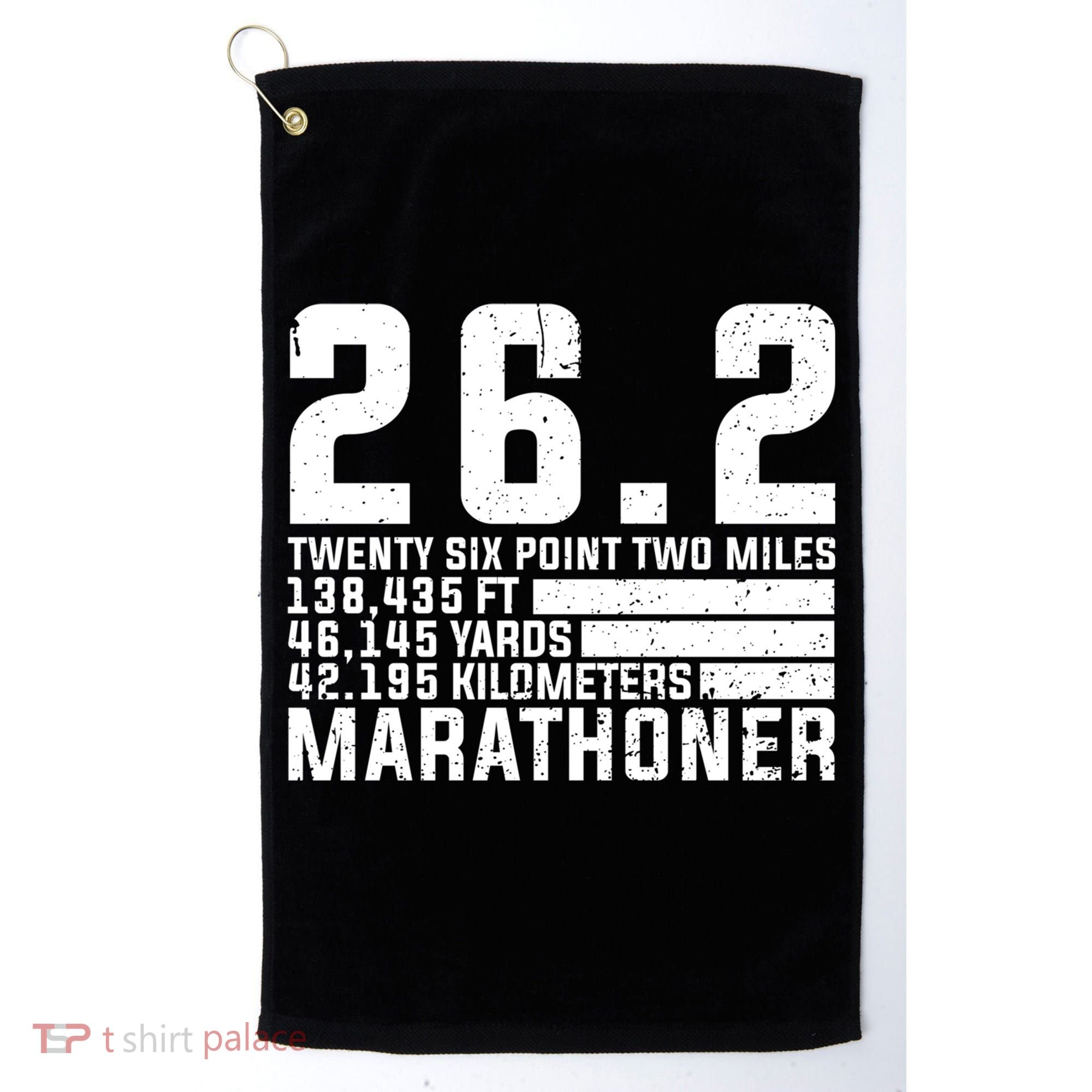 Cool Marathon Art Marathoner Running 26 2 Finisher Meaningful Gift Golf Towel