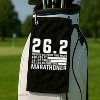 Cool Marathon Art Marathoner Running 26 2 Finisher Meaningful Gift Golf Towel thumb 2