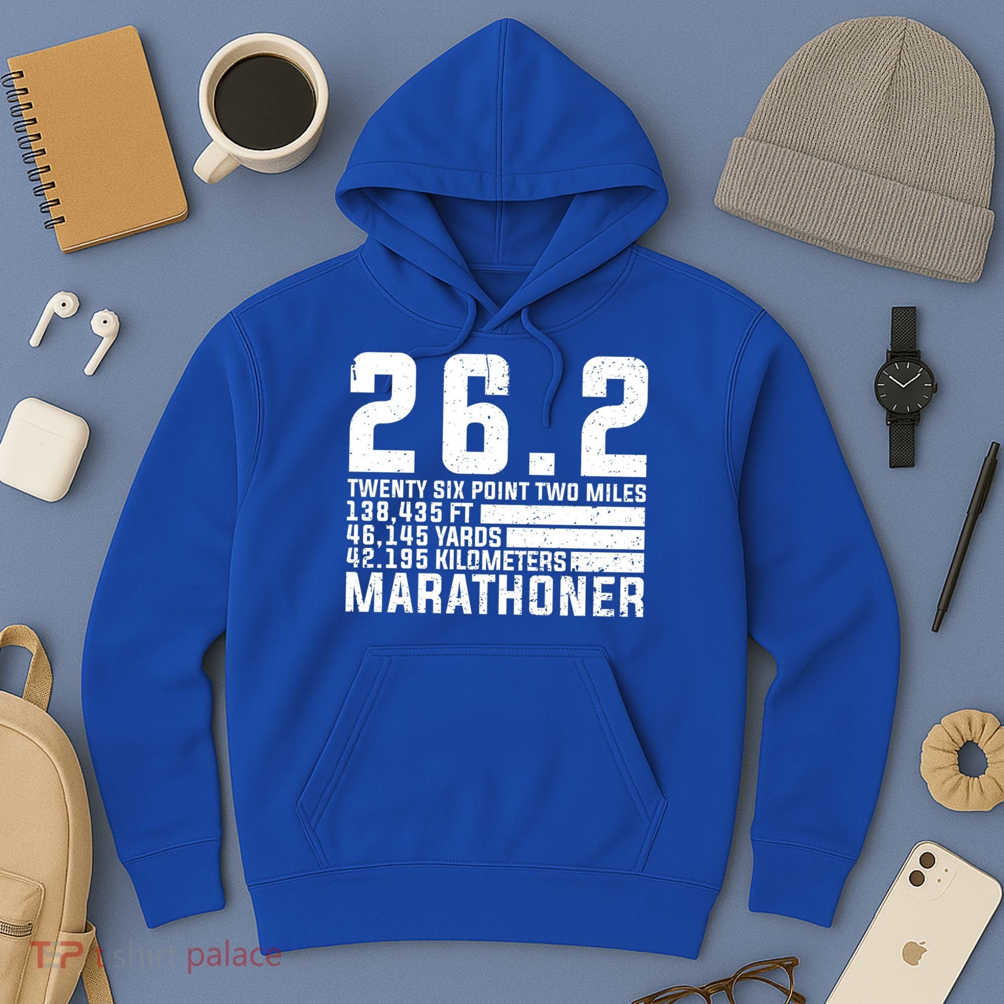 Cool Marathon Art Marathoner Running 26 2 Finisher Meaningful Gift Hoodie