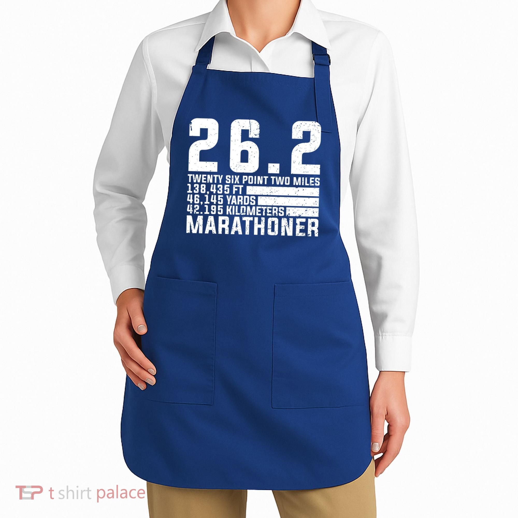 Cool Marathon Art Marathoner Running 26 2 Finisher Meaningful Gift Apron