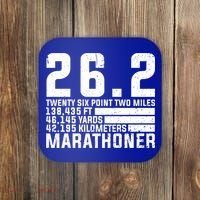 Cool Marathon Art Marathoner Running 26 2 Finisher Meaningful Gift Coaster thumb 0
