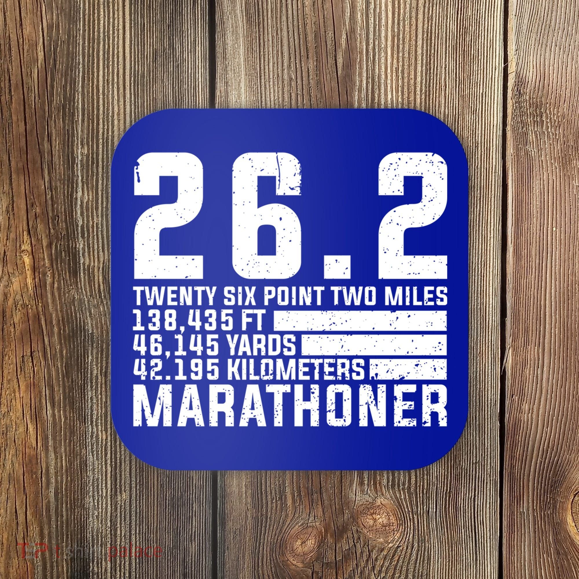 Cool Marathon Art Marathoner Running 26 2 Finisher Meaningful Gift Coaster