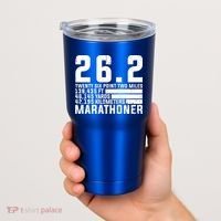 Cool Marathon Art Marathoner Running 26 2 Finisher Meaningful Gift Tumbler thumb 2