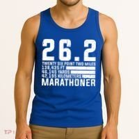 Cool Marathon Art Marathoner Running 26 2 Finisher Meaningful Gift Tank Top thumb 3