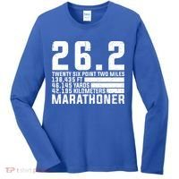 Cool Marathon Art Marathoner Running 26 2 Finisher Meaningful Gift Women's Long Sleeve Shirt thumb 0