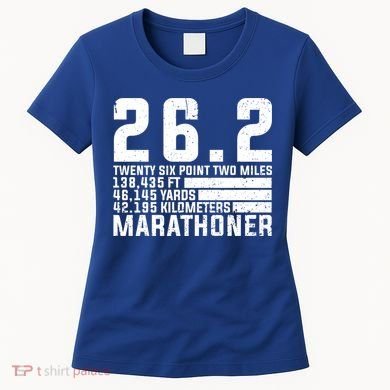 Cool Marathon Art Marathoner Running 26 2 Finisher Meaningful Gift Women's T-Shirt