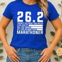 Cool Marathon Art Marathoner Running 26 2 Finisher Meaningful Gift Women's T-Shirt thumb 2