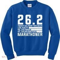 Cool Marathon Art Marathoner Running 26 2 Finisher Meaningful Gift Kids Sweatshirt thumb 0