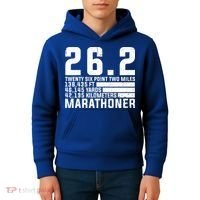 Cool Marathon Art Marathoner Running 26 2 Finisher Meaningful Gift Kids Hoodie thumb 4