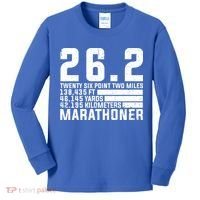 Cool Marathon Art Marathoner Running 26 2 Finisher Meaningful Gift Kids Long Sleeve Shirt thumb 0