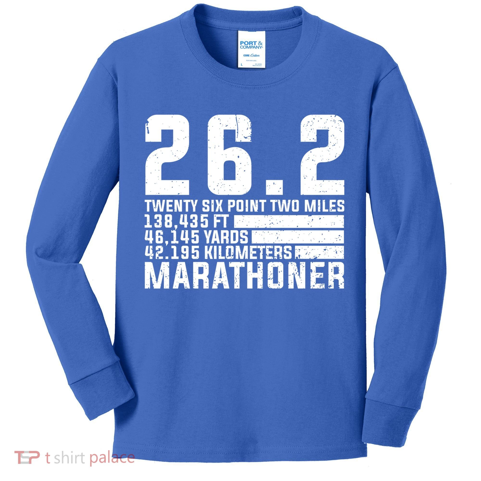 Cool Marathon Art Marathoner Running 26 2 Finisher Meaningful Gift Kids Long Sleeve Shirt
