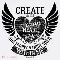 Creat Me A Clean Heart O God And Renew A Right Spirit Within Me Long Sleeve Shirt thumb 2