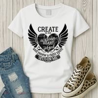 Creat Me A Clean Heart O God And Renew A Right Spirit Within Me Women's T-Shirt thumb 3