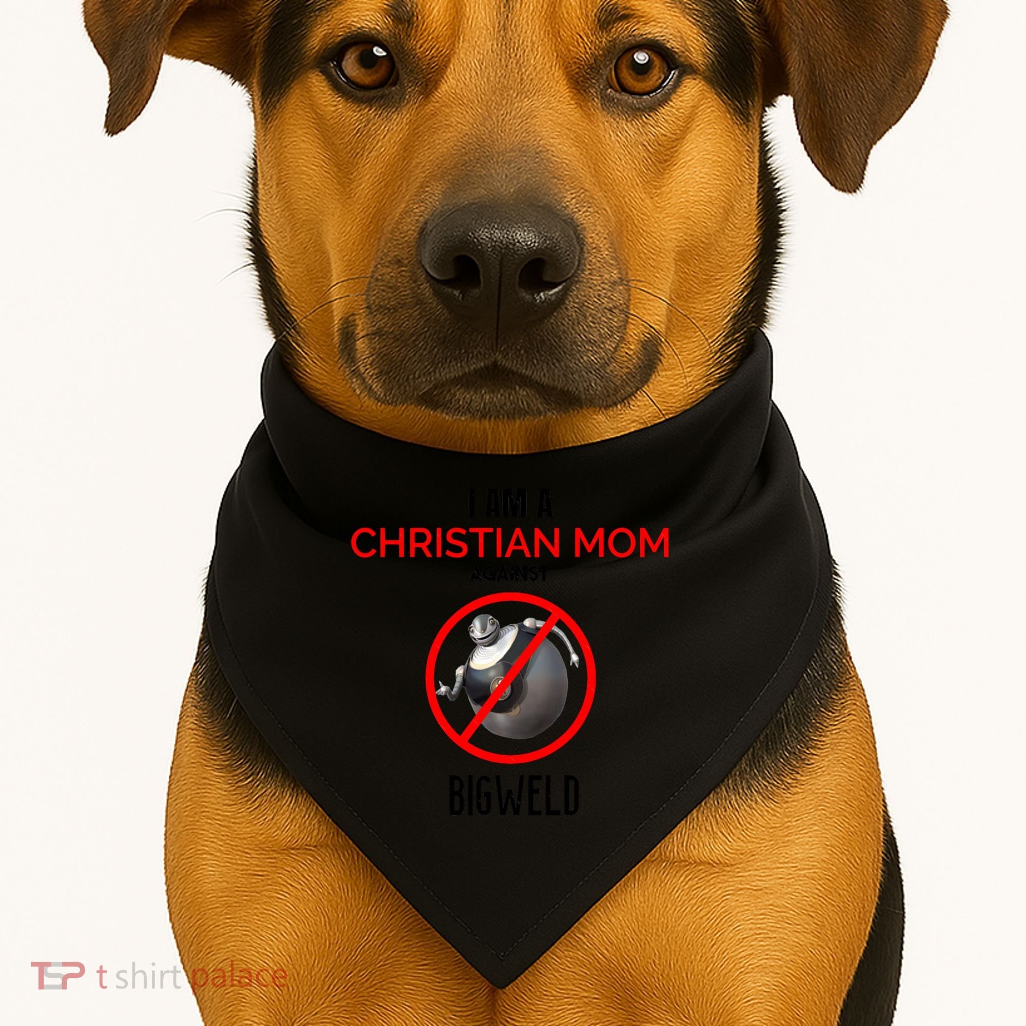 Christian Mom Against Bigweld USA-Made Doggie Bandana