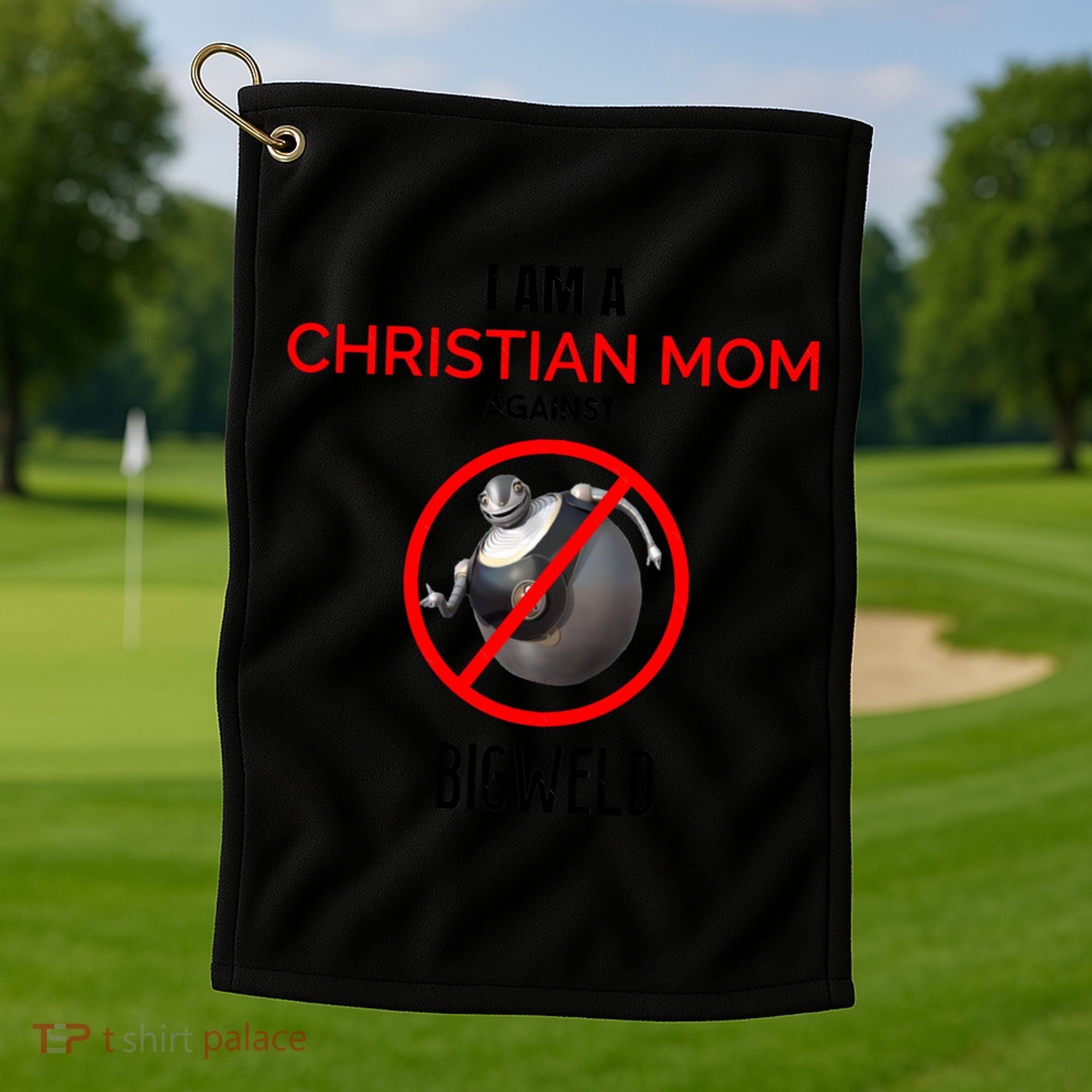 Christian Mom Against Bigweld Golf Towel