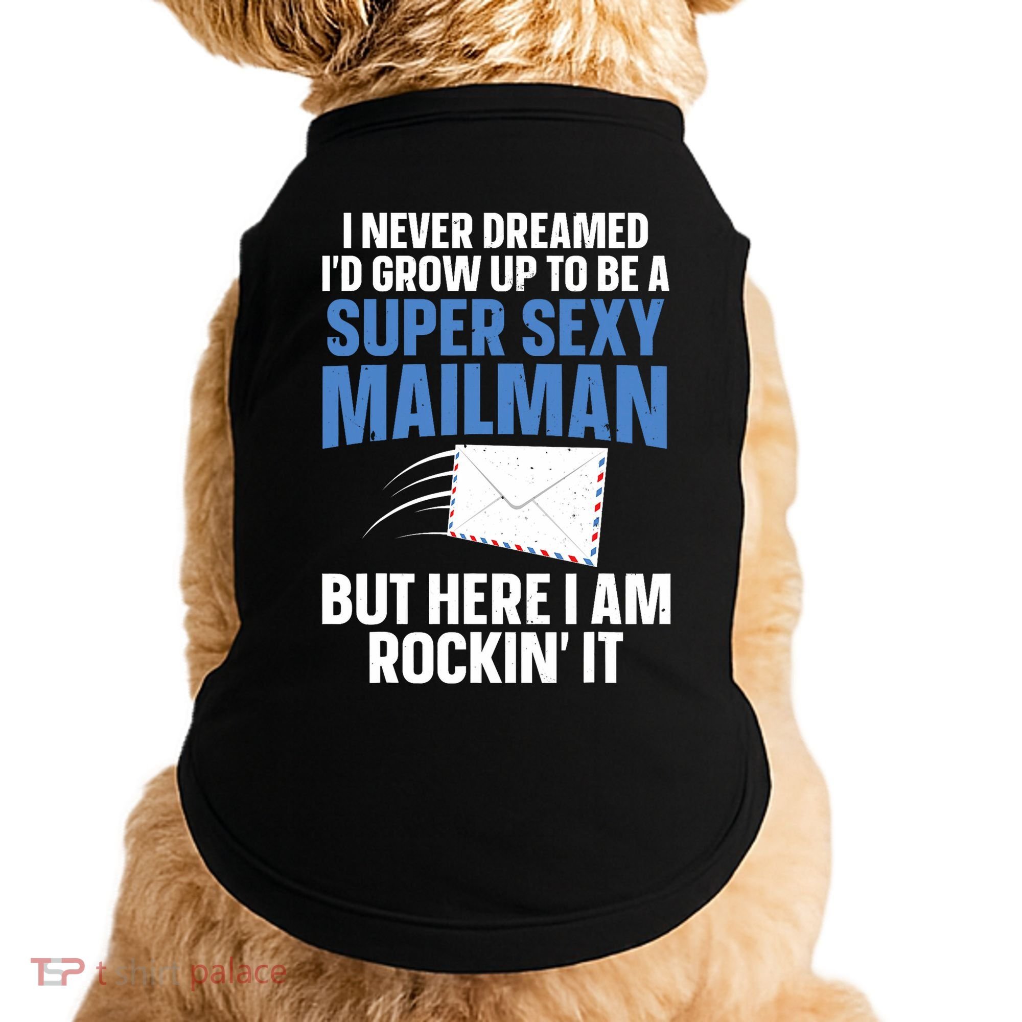 Cool Mailman Art For Postal Worker Post Office Mail Doggie Tank
