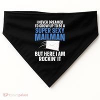 Cool Mailman Art For Postal Worker Post Office Mail USA-Made Doggie Bandana thumb 0