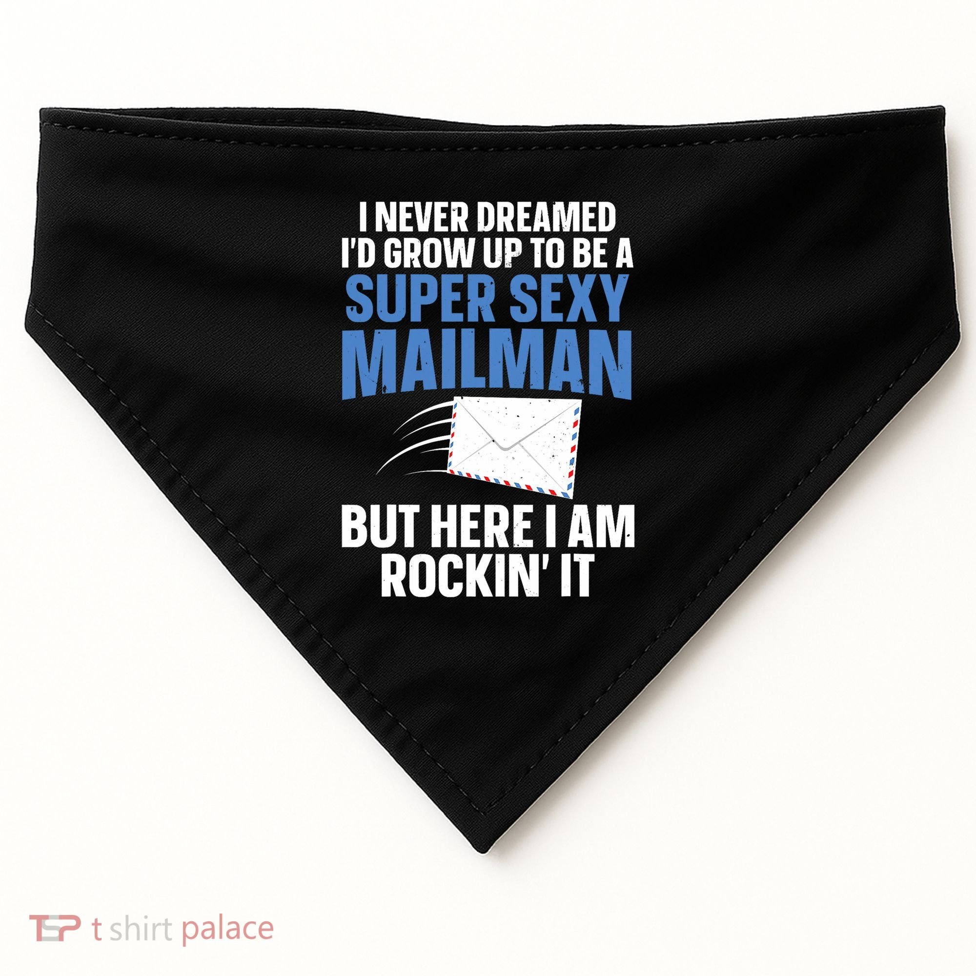 Cool Mailman Art For Postal Worker Post Office Mail USA-Made Doggie Bandana