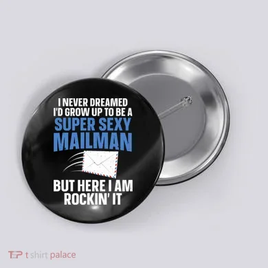 Cool Mailman Art For Postal Worker Post Office Mail Button