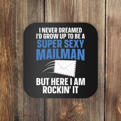 Cool Mailman Art For Postal Worker Post Office Mail Coaster