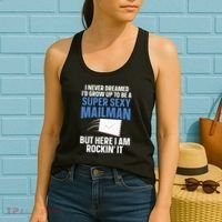 Cool Mailman Art For Postal Worker Post Office Mail Women's Tank Top thumb 2