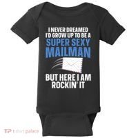 Cool Mailman Art For Postal Worker Post Office Mail Baby Bodysuit thumb 0