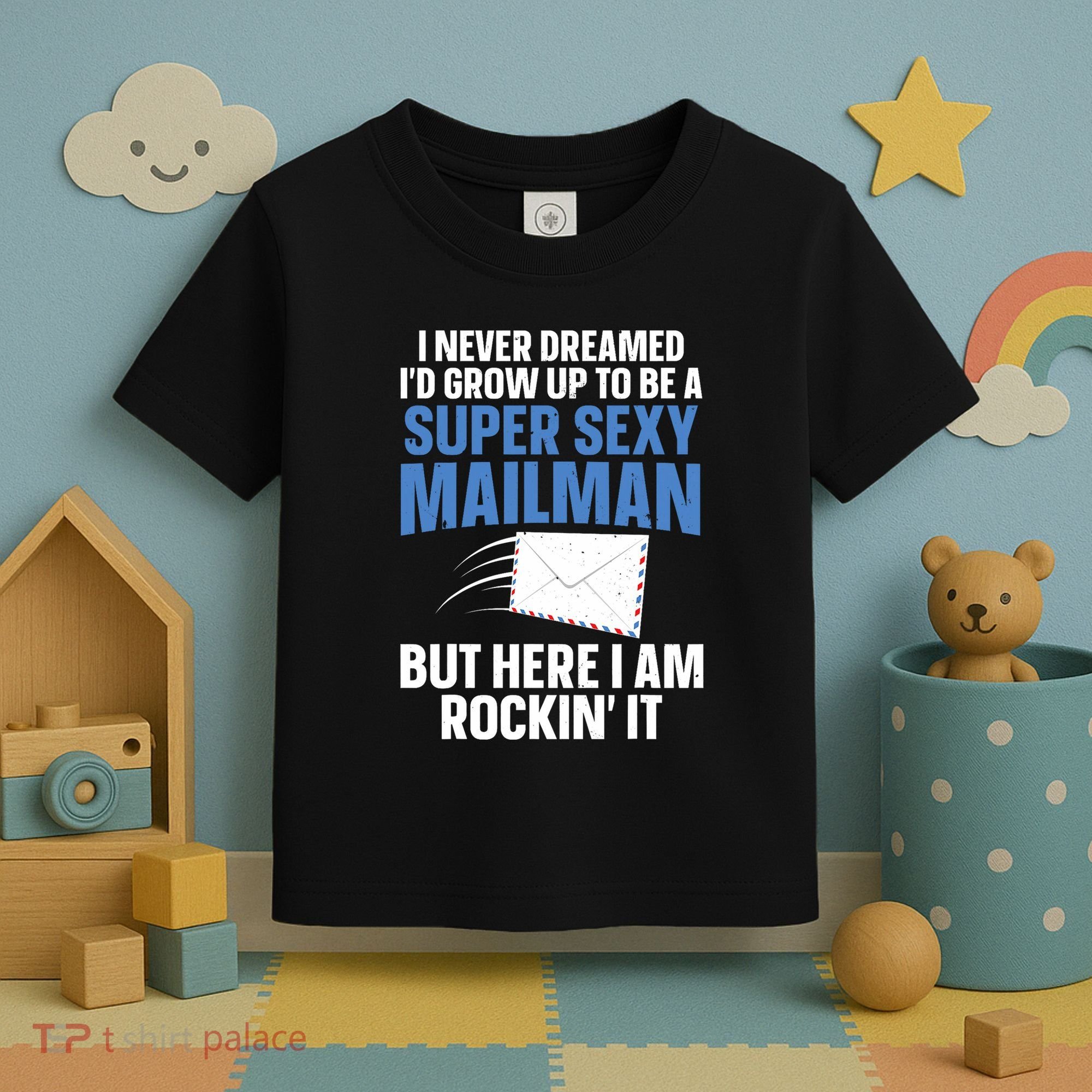 Cool Mailman Art For Postal Worker Post Office Mail Toddler T-Shirt