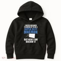 Cool Mailman Art For Postal Worker Post Office Mail Kids Hoodie thumb 0