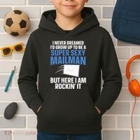 Cool Mailman Art For Postal Worker Post Office Mail Kids Hoodie thumb 2