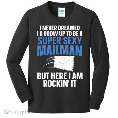Cool Mailman Art For Postal Worker Post Office Mail Kids Long Sleeve Shirt