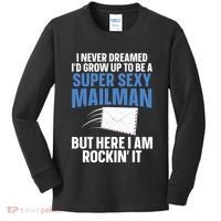 Cool Mailman Art For Postal Worker Post Office Mail Kids Long Sleeve Shirt thumb 0