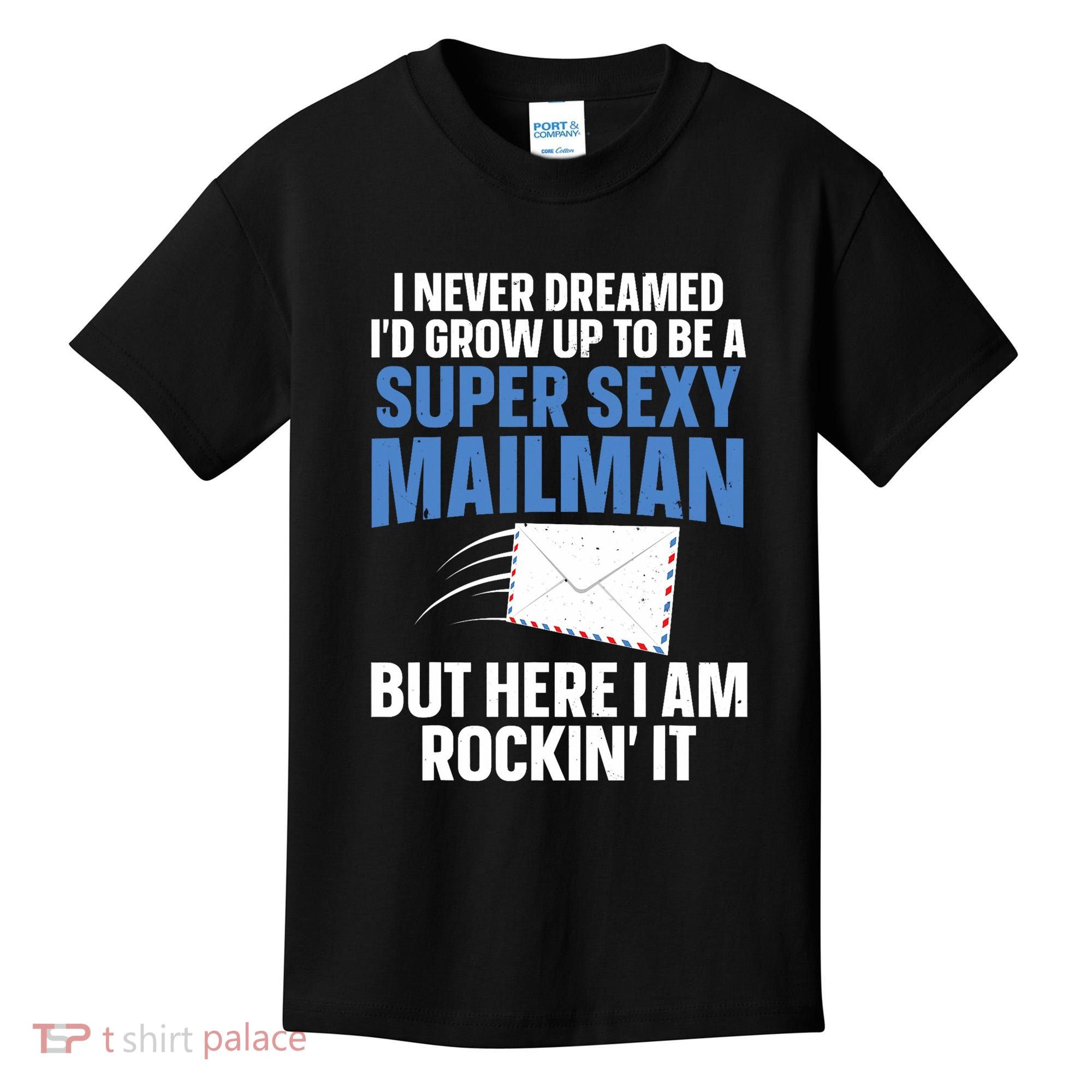 Cool Mailman Art For Postal Worker Post Office Mail Kids T-Shirt