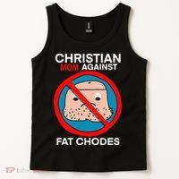 Christian Mom Against Fat Chodes Funny Jesus Tank Top thumb 2
