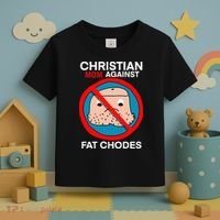 Christian Mom Against Fat Chodes Funny Jesus Toddler T-Shirt thumb 3